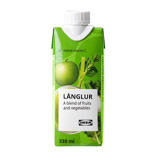 Cartón de batido verde, 330ml - ikea LÅNGLUR