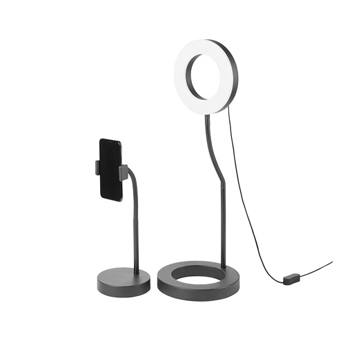 LÅNESPELARE, ring lamp LED with phone holder 240 lm. 2 of 6 open dialog