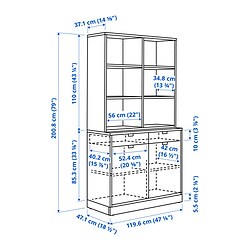 Measurement Illustration - TONSTAD storage combination