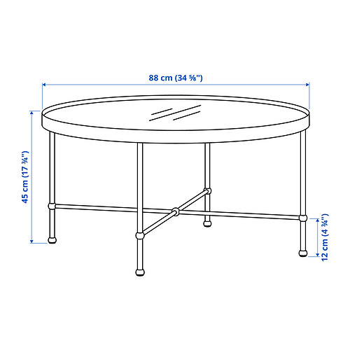Measurement Illustration - TORSJÖ coffee table