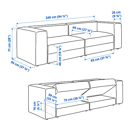 JÄTTEBO, sofá modular 3 plazas. 9 de 9 abrir diálogo