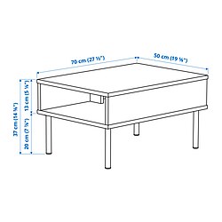 Measurement Illustration - TUNSTA side table
