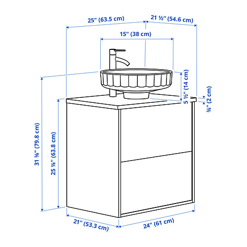ÄNGSJÖN / LERSJÖN, tocador de baño+cajones. 8 de 9 abrir diálogo