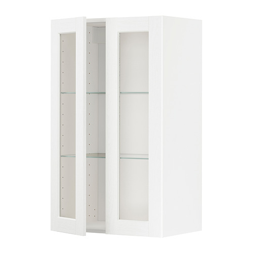 METOD, wall cabinet with 2 glass doors. 1 of 3 open dialog