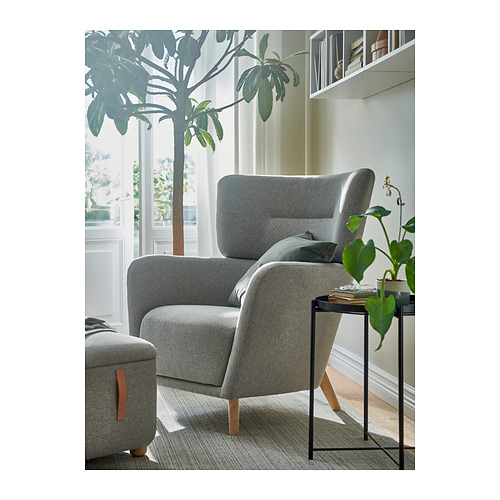 OSKARSHAMN, sillón de orejas con reposapiés. 3 de 8 abrir diálogo