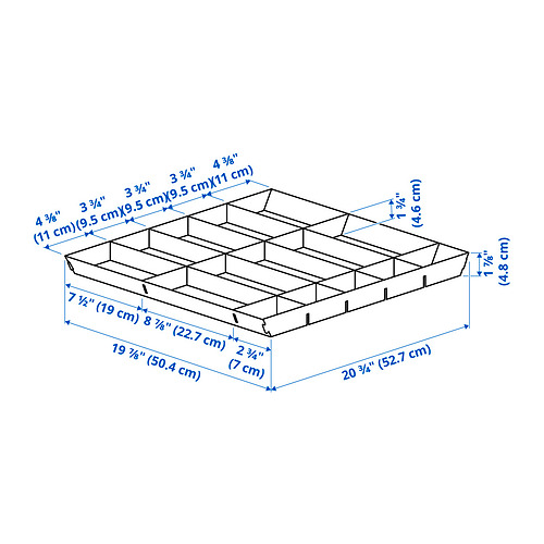 UPPDATERA, adjustable organizer for drawer. 4 of 4 open dialog
