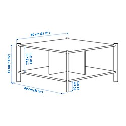 Measurement Illustration - JÄTTESTA coffee table