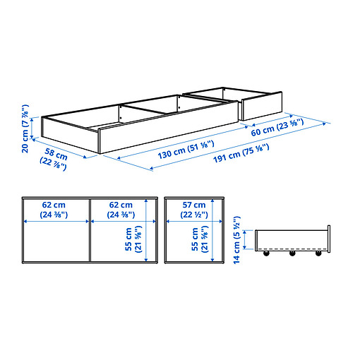 VIHALS, underbed storage box, set of 2. 11 of 11 open dialog