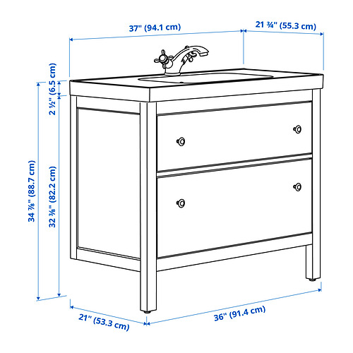 HEMNES / ORRSJÖN, tocador de baño+cajones. 4 de 4 abrir diálogo