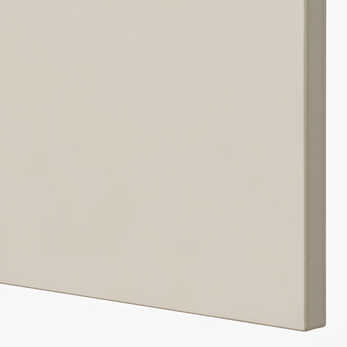 Panel de armario beige, liso y sin costuras, con líneas limpias y acabados de alta calidad.