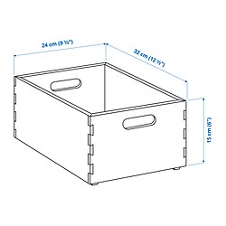 Ilustración de medidas - UPPDATERA caja de almacenaje