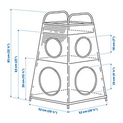 Measurement Illustration - TIGERFINK storage with compartments