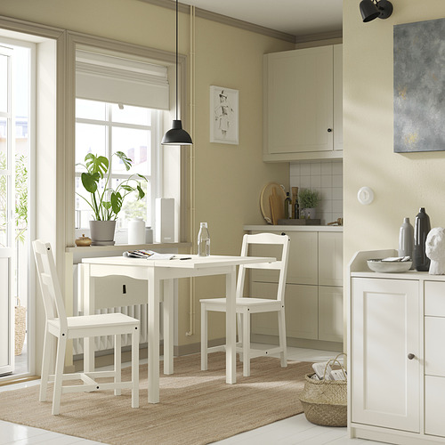 HAUGA, drop-leaf dining table. 3 of 8 open dialog