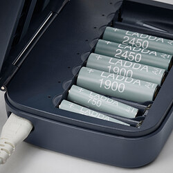 LITOSFÄR battery charger with storage