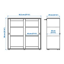 Measurement Illustration - VIHALS display cabinet