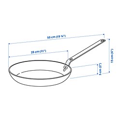 Measurement Illustration - VARDAGEN frying pan