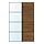 Select colour variation: black mirror glass/double sided walnut