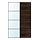 Current variation: black mirror glass/double sided dark brown oak effect