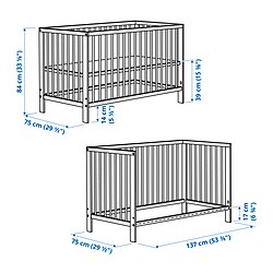 Ilustración de medidas - GULLIVER juego muebles niño, 2 piezas