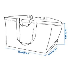 Ilustración de medidas - FRAKTA bolsa, grande