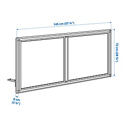 Measurement Illustration - MITTZON acoustic screen for desk