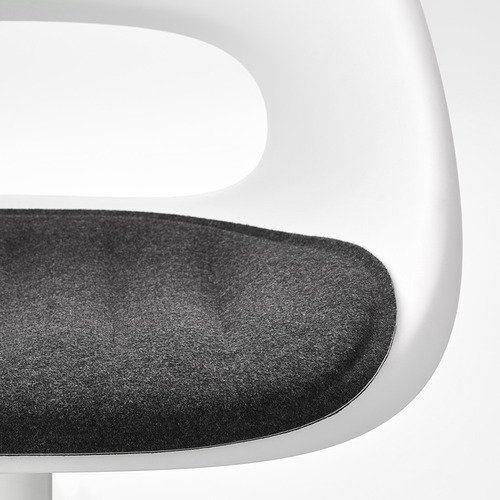 LOBERGET / MALSKÄR, silla giratoria con cojín. 6 de 6 abrir diálogo