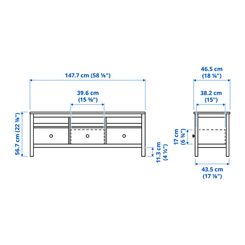 HEMNES, banco para TV. 5 de 6 abrir diálogo