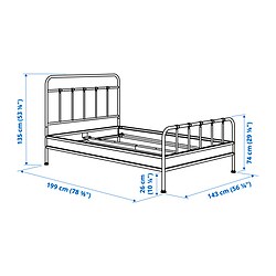 Ilustración de medidas - STJÄRNÖ cama Full