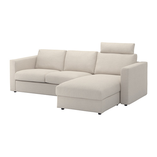 A VIMLE beige sectional sofa with a chaise lounge, featuring a modern design and comfortable cushions.