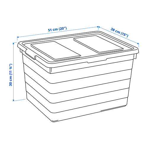 Measurement Illustration - SOCKERBIT box with lid