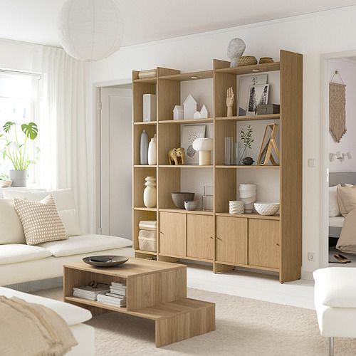 LÅDMAKARE, storage cabinet with sliding doors and 11 shelves. 2 of 8 open dialog