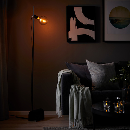 HÅRSLINGA / MOLNART, floor lamp with LED bulb E26 140 lm 1800K. 3 of 4 open dialog
