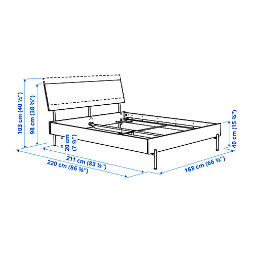 RÅDMANSÖ, bed with 2 nightstands. 8 of 9 open dialog