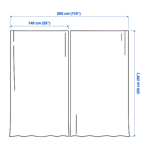 SANELA, cortinas, 1 par. 4 de 4 abrir diálogo