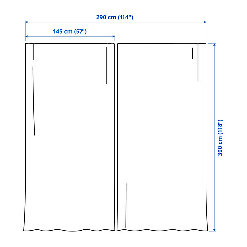 STENFRÖ, sheer curtains with heading tape, 1 pair. 12 of 12 open dialog