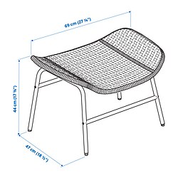 Measurement Illustration - FRYKSÅS ottoman