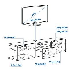 Measurement Illustration - BESTÅ TV bench