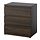 Select colour variation: vertical, 3-drawer, dark brown/oak effect anchor/unlock function, 27 1/2x18 7/8x29 1/2 "