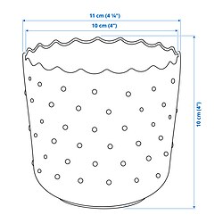 Measurement Illustration - SESAMFRÖN plant pot