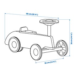 Ilustración de medidas - FÄLTHARE coche infantil