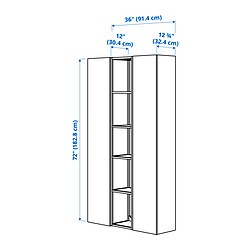 Measurement Illustration - ENHET storage combination