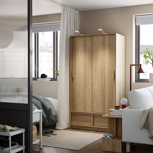 ANKARUDDEN, wardrobe with sliding doors. 2 of 8 open dialog