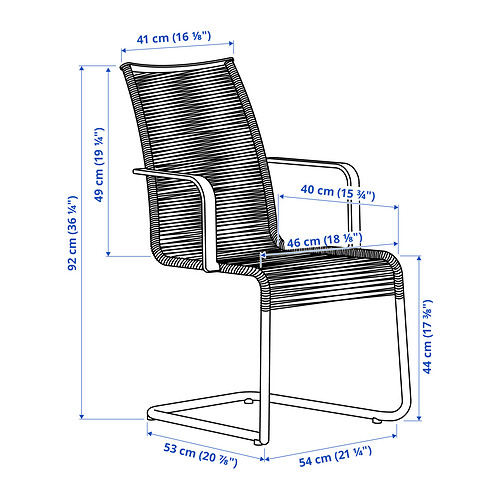 TEGELÖN / VÄSMAN, mesa y 6 sillas con reposabrazos, ext. 8 de 8 abrir diálogo