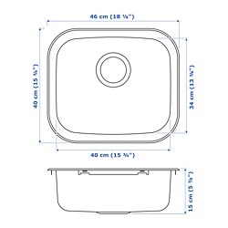 Measurement Illustration - FYNDIG sink