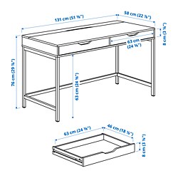 Measurement Illustration - ALEX desk