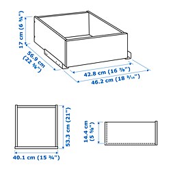 Measurement Illustration - KOMPLEMENT drawer