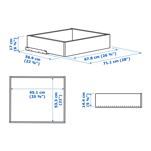 Measurement Illustration - KOMPLEMENT drawer