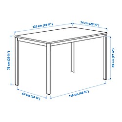 Ilustración de medidas - VIHALS/VIHALS mesa con 4 sillas