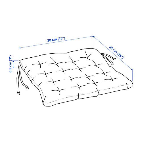 VIPPÄRT, cojín para silla. 5 de 6 abrir diálogo