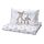 Select colour variation: white beige/bunny pattern, 305 threads, 43 1/4x49 1/4/13 3/4x21 5/8 "